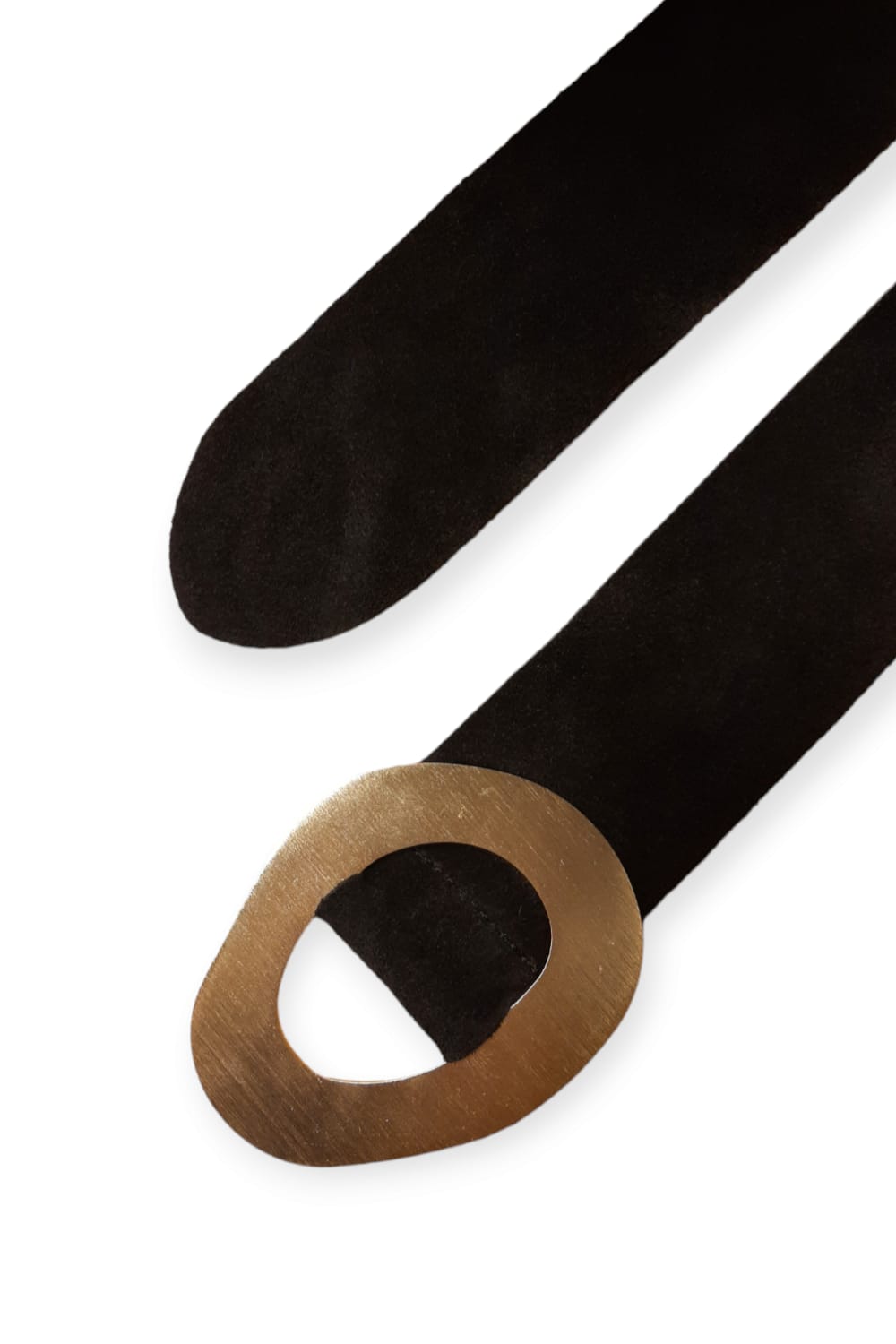 Mokkanahkavyö isolla soljella, musta