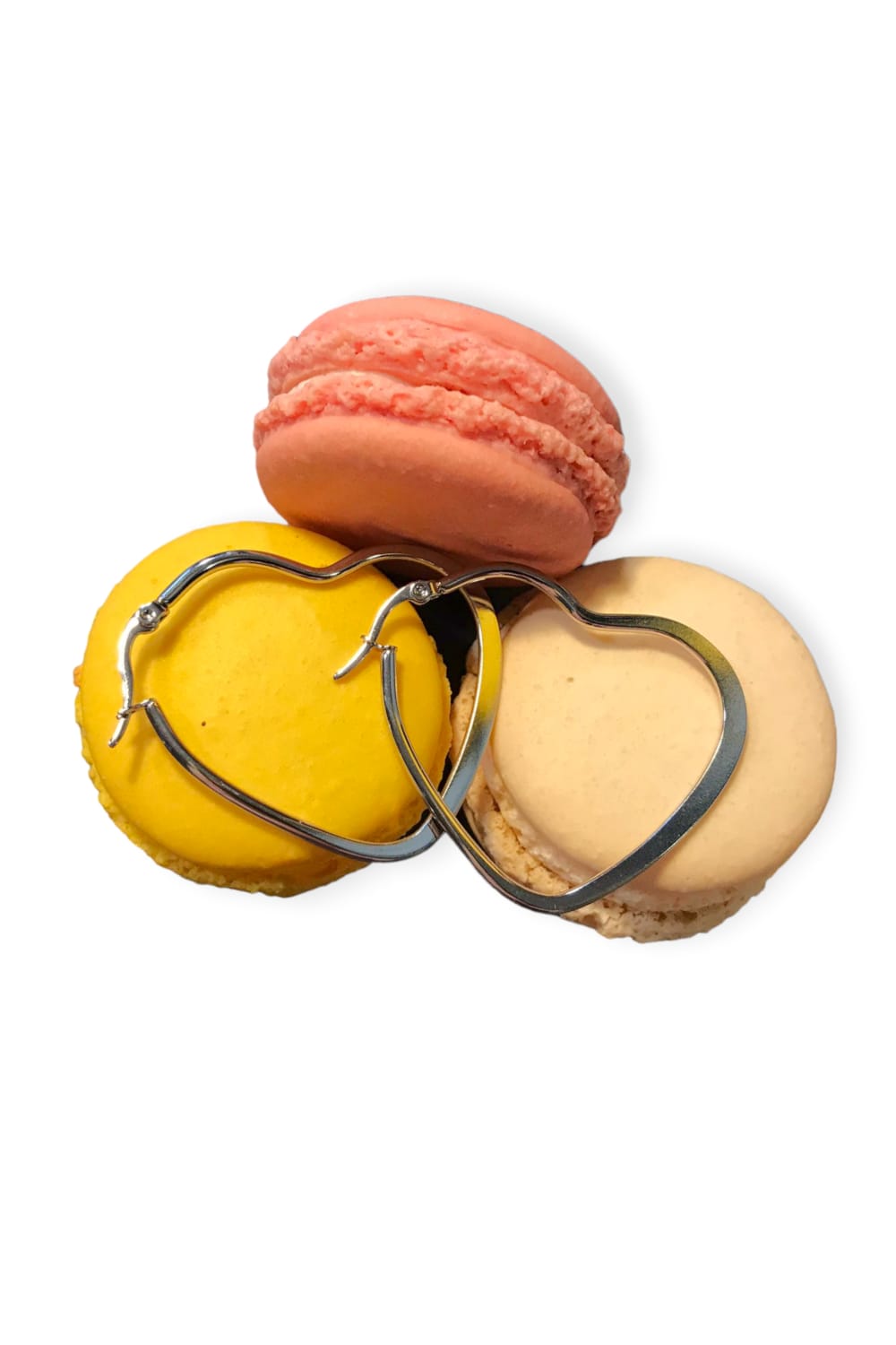 Hopeanväriset sydänkorvakorut