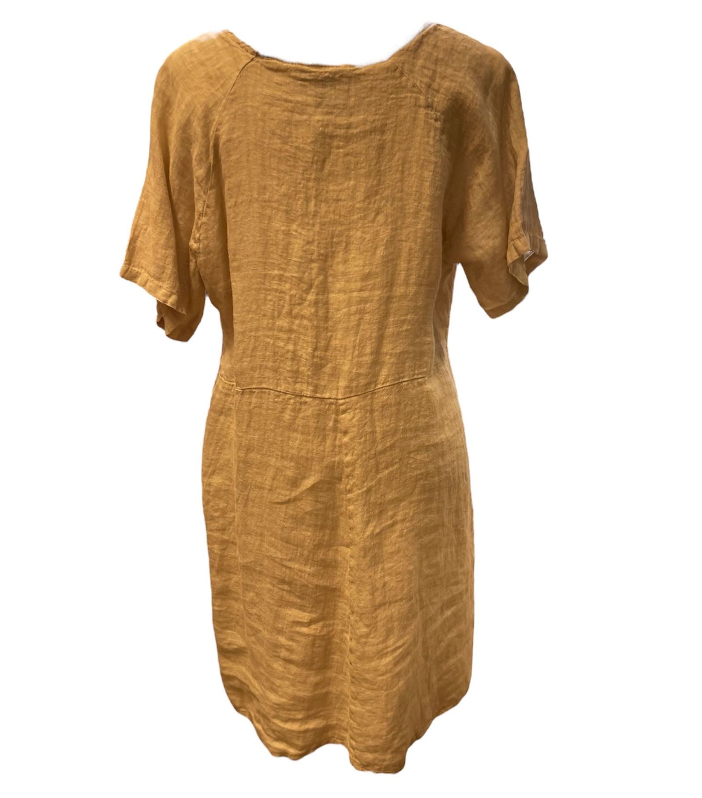 Beige pellavatunika solmimisnauhoilla