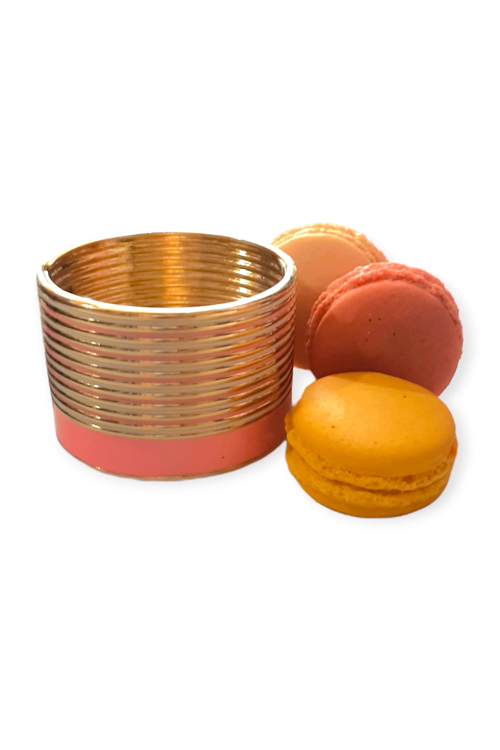 Vaaleanpunainen leveä rannerengas