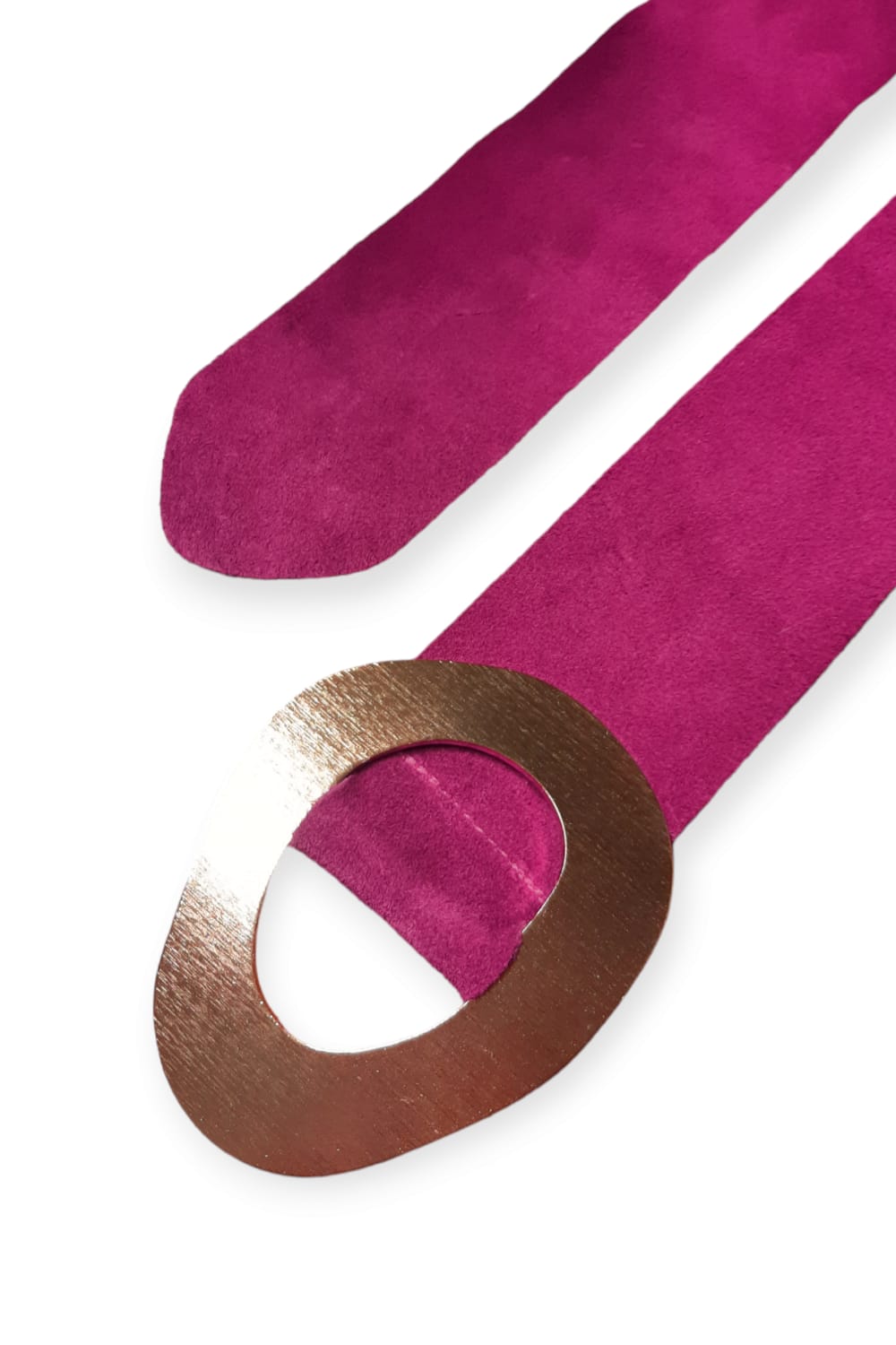 Mokkanahkavyö isolla soljella, fuksia