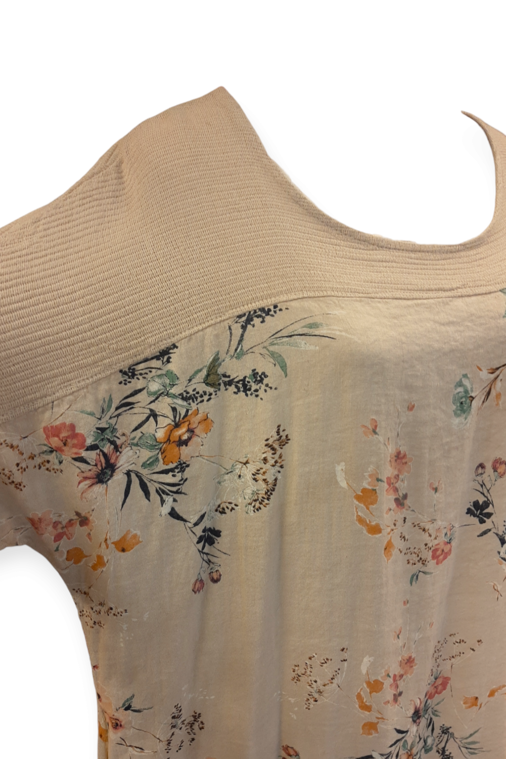 Beige kukallinen pellavamekko