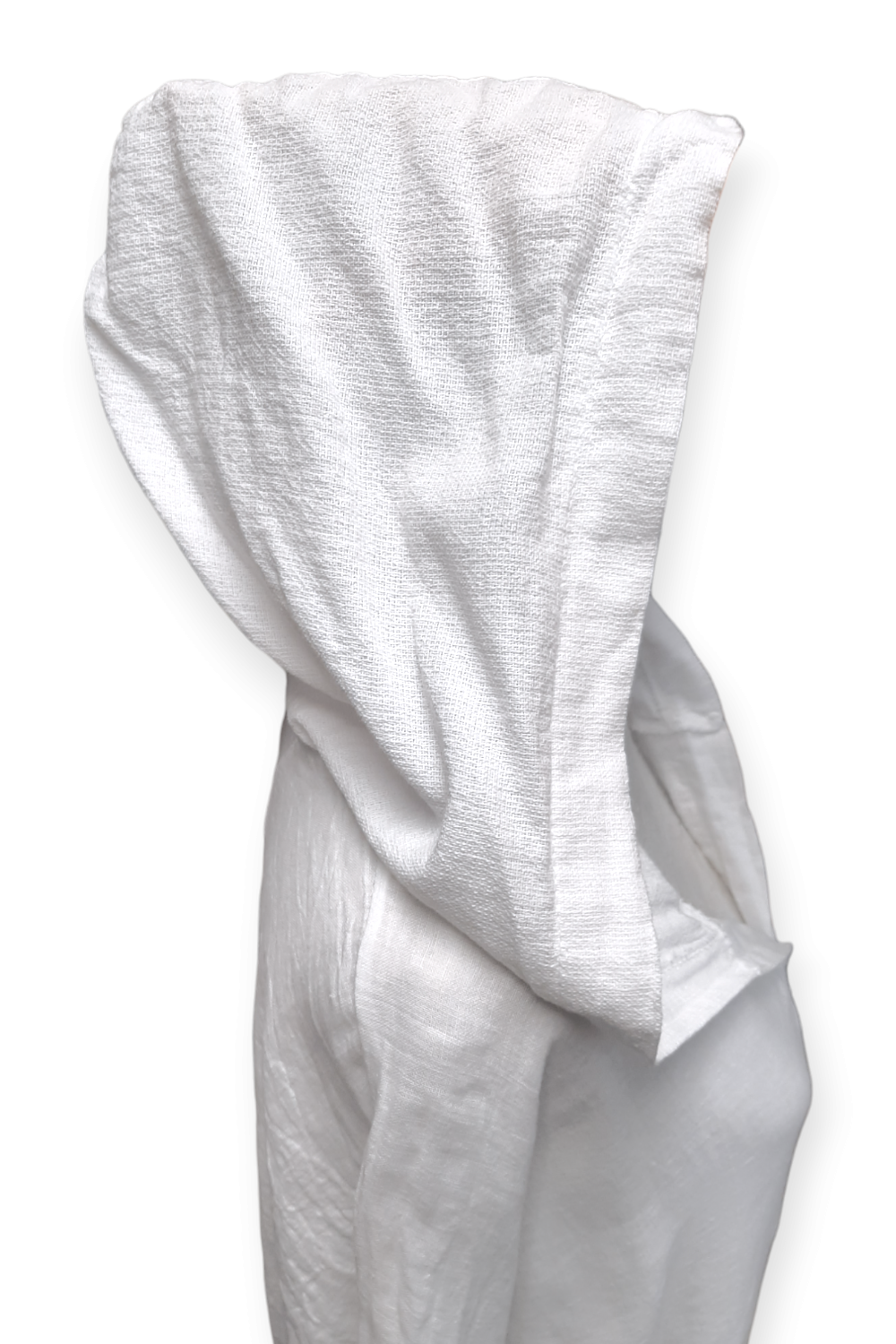 Valkoinen pellavahuppari