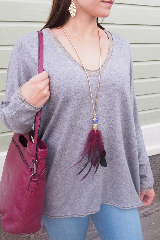 Ohut neulepusero, vaaleanharmaa