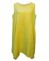 Hihaton pellavamekko, keltainen