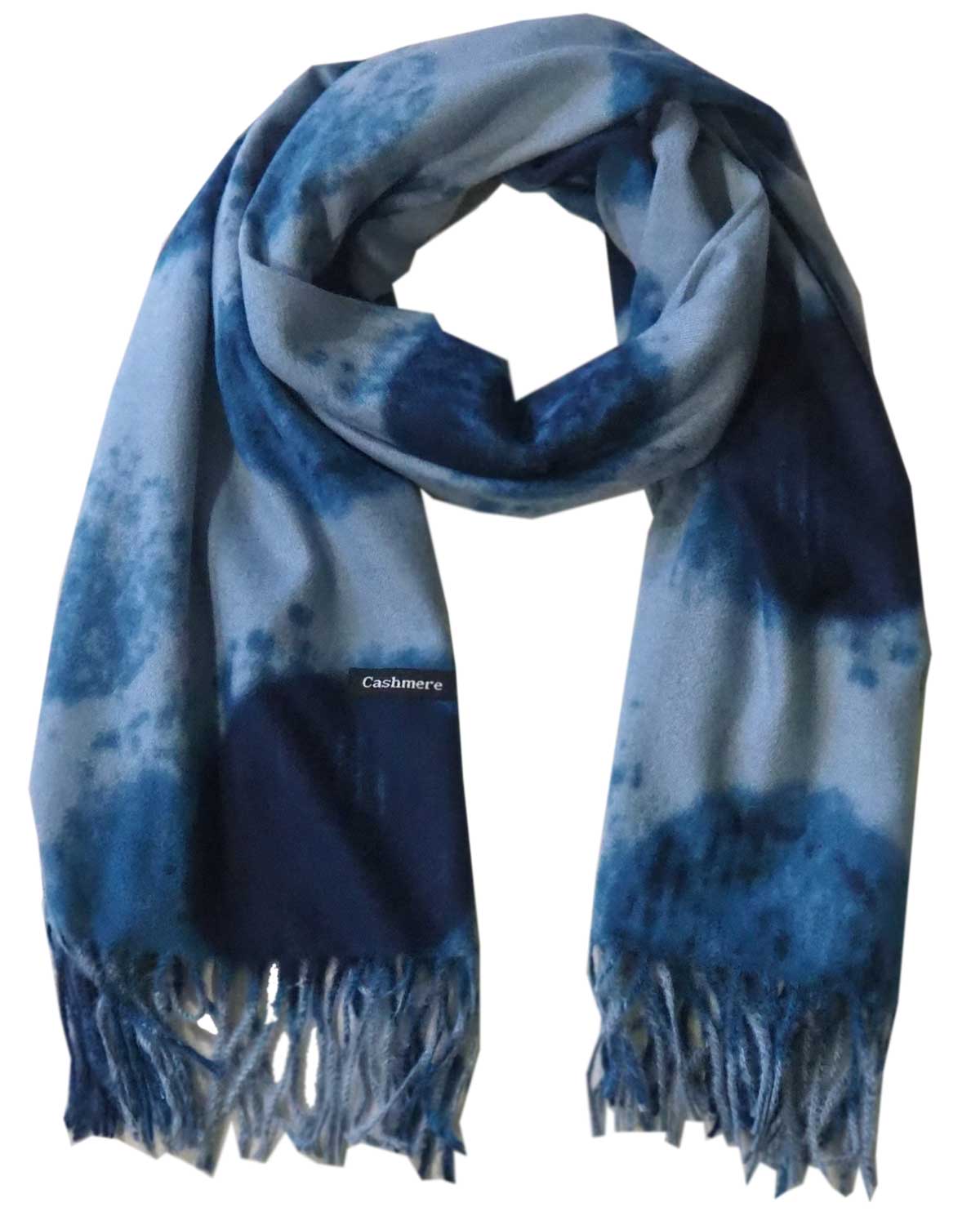 Batiikkivärjätty cashmere huivi, useita värejä