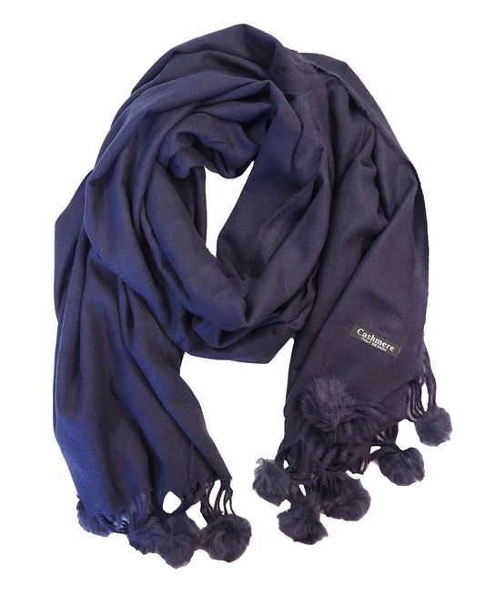 Kashmirhuivi tupsuilla, useita värejä